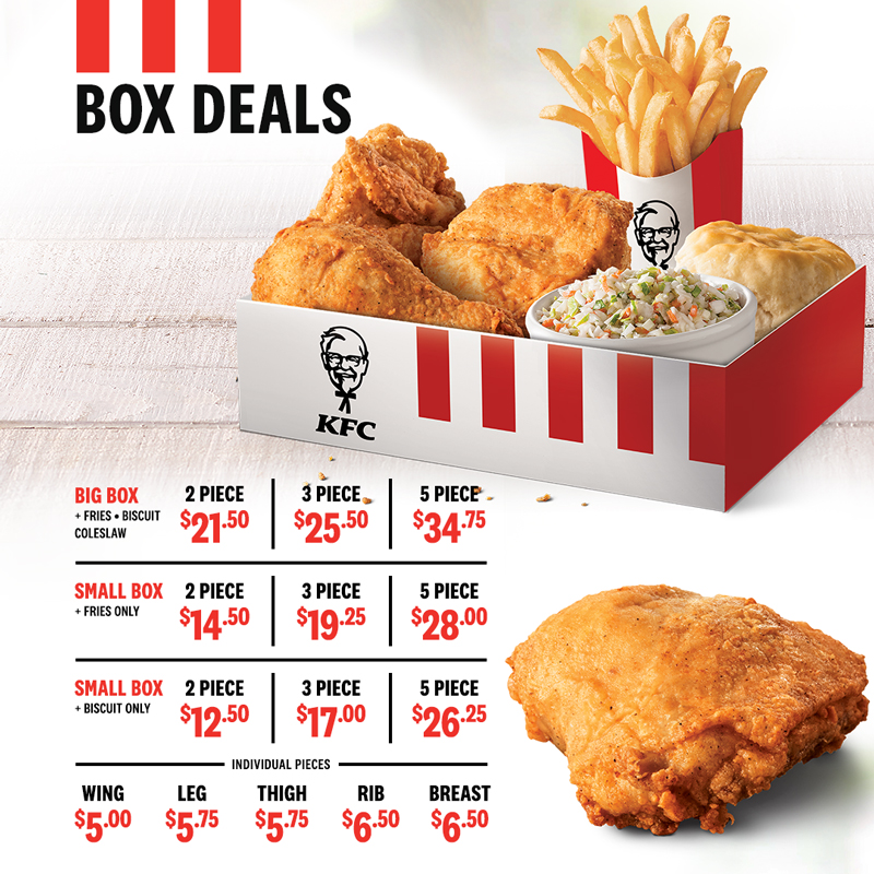 KFC Menu